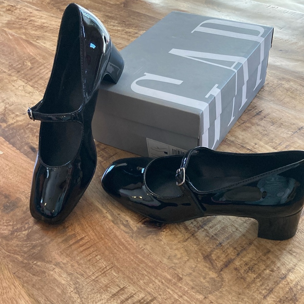 GAP Black Low-Heeled Pumps with Strap